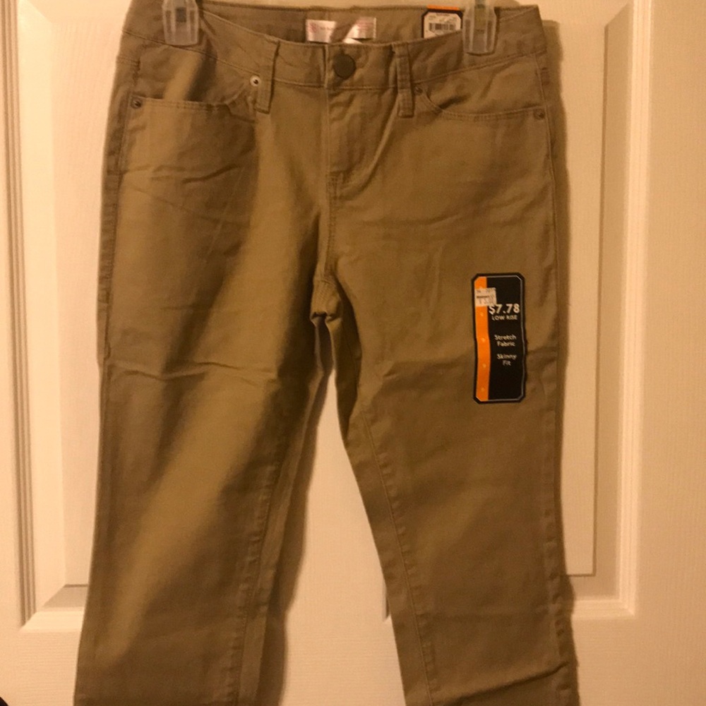 Khaki skinny jeans